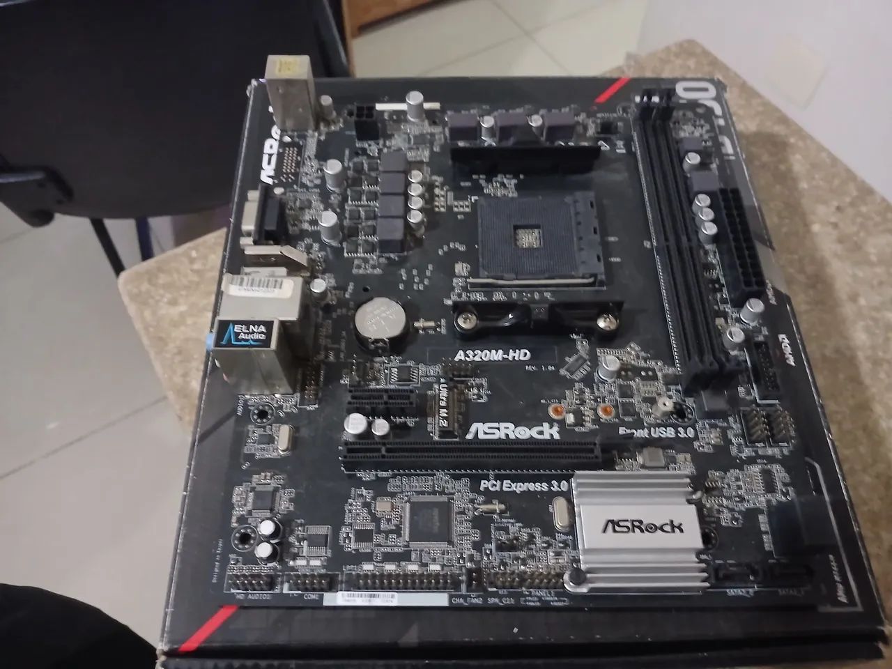 PLACA MÃE AMD SOCKET AM4, ASROCK A320M-HD - Foto 2