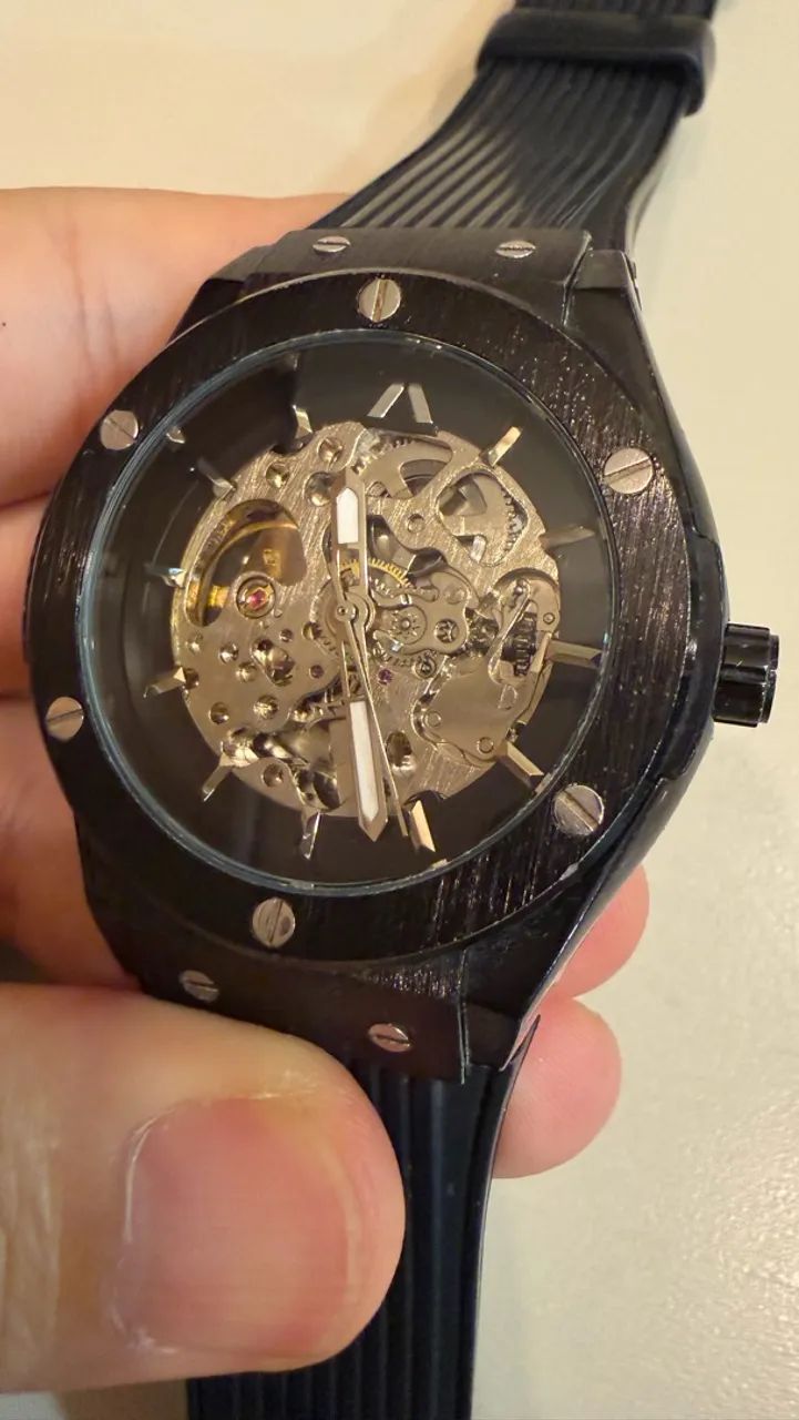 Relogio Acto Elite Black skeleton  - Foto 2