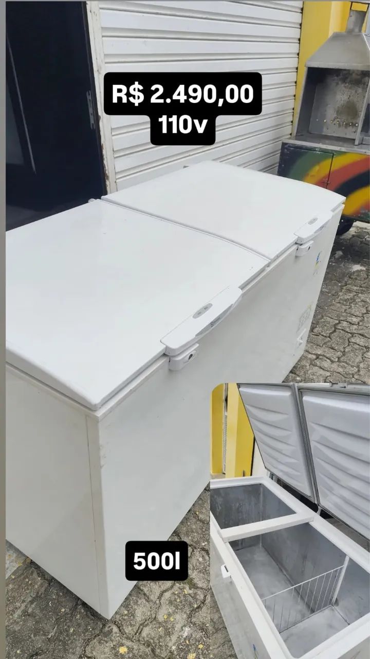 Freezer eletrolux 500litros