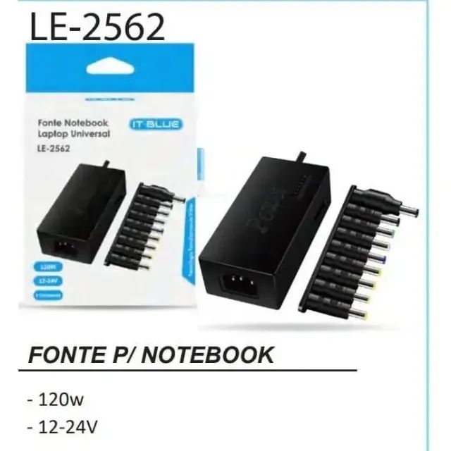 Fonte universal de notebook 120W LE-2562 IT BLUE