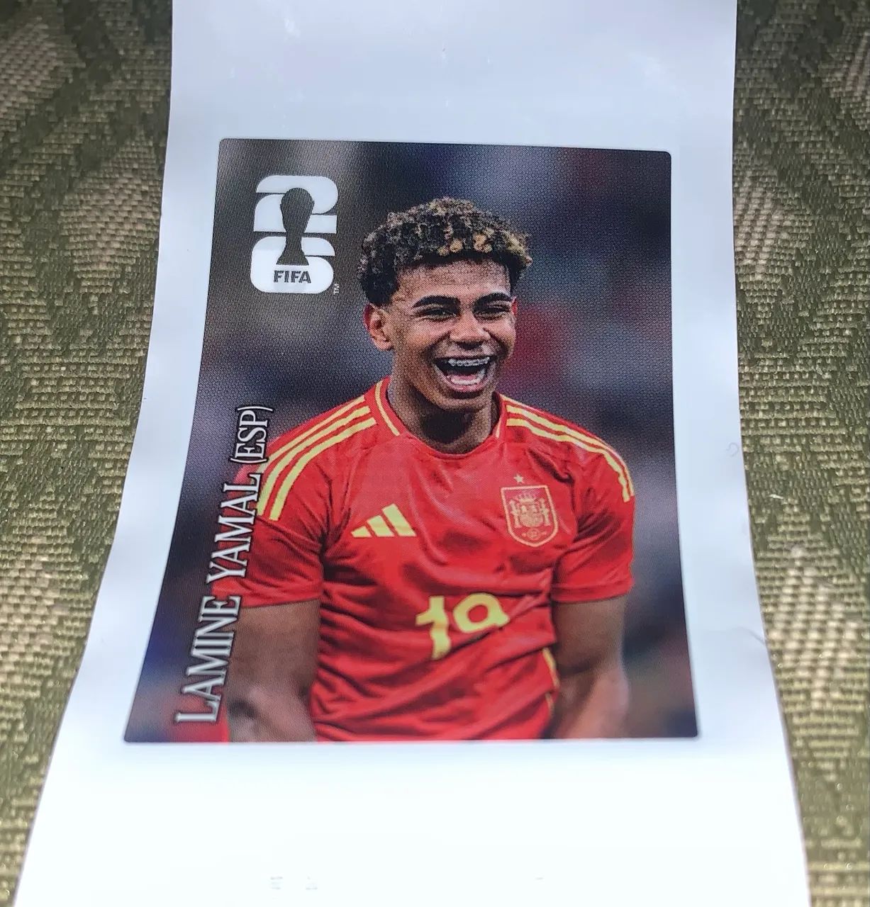 Figurinha Copa 2026 Lamine Yamal Espanha no Rótulo
