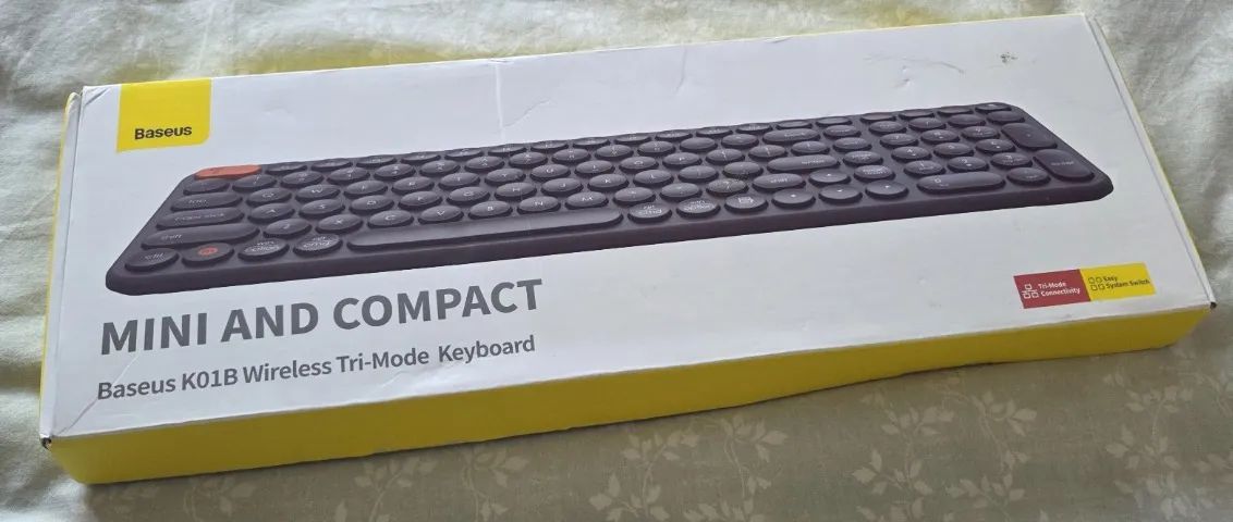 Teclado Baseus K01 Sem Fio Tri-Mode (Bluetooth) - Mini e Compacto - Foto 2