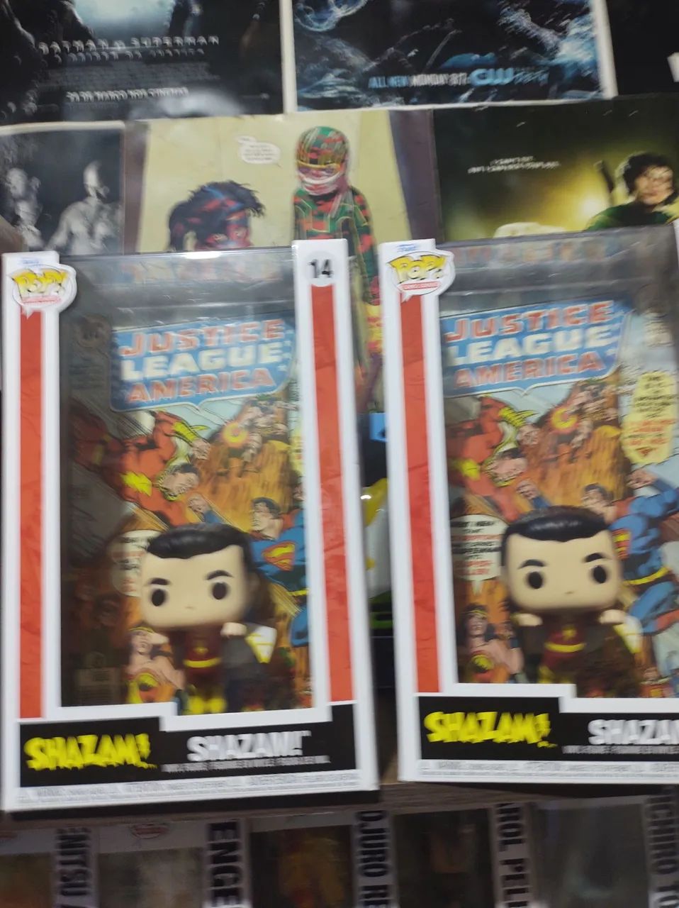 Funko edição de luxo com capa de quadrinhos e caixa Protetora de acrílico shazam