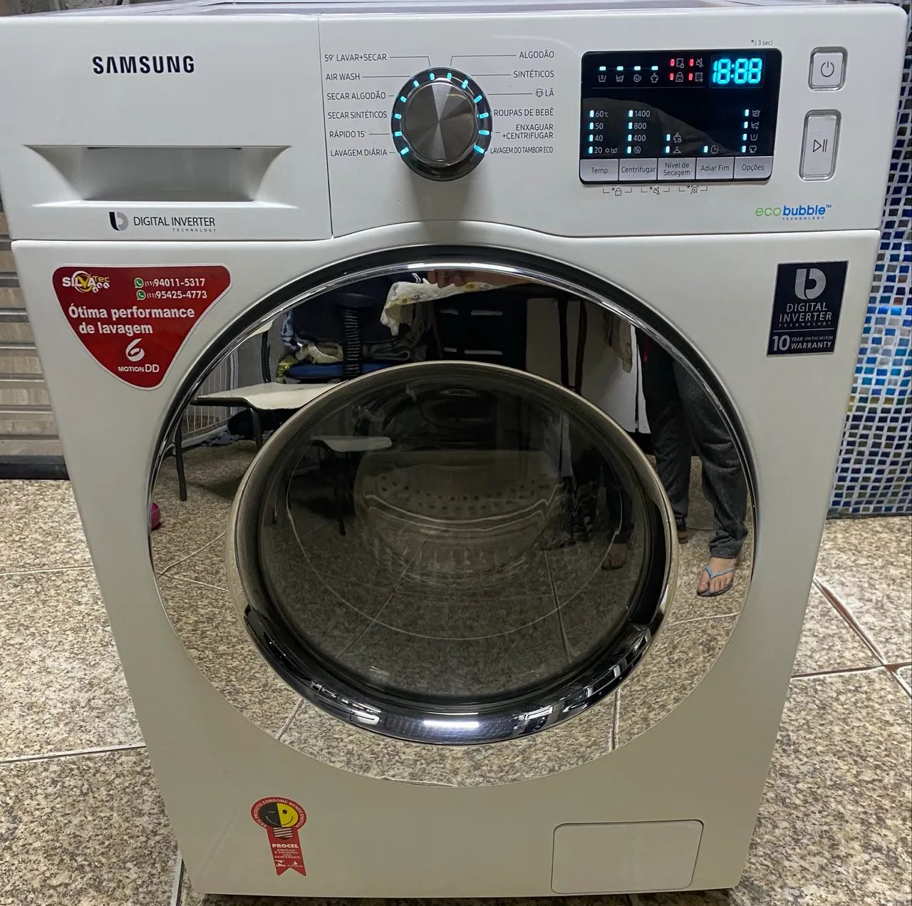 LAVA&SECA SAMSUNG ECOBUBBLE 11KG SEMI NOVA com garantia aceita cartão *