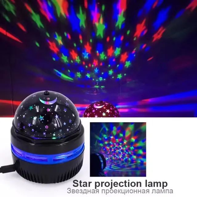 Mini Luminária Projetor Estrela Lua Led 360º - Foto 5