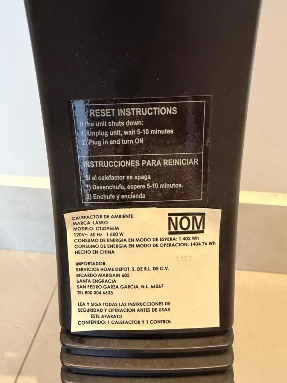 ? AQUECEDOR ELÉTRICO LASKO TORRE - 1500W - Foto 4