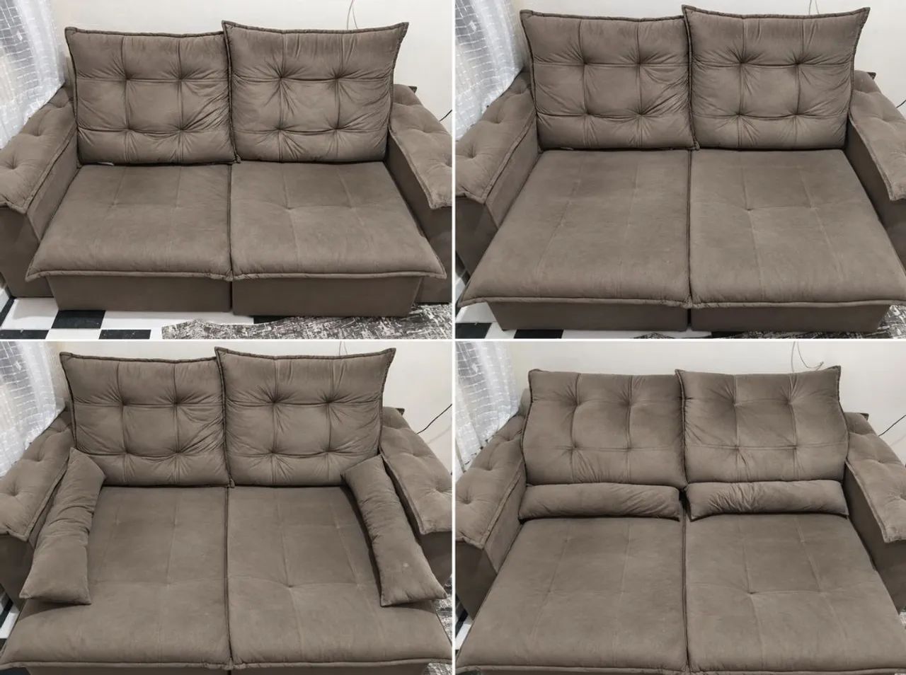 SOFA RETRATIL E RECLINÁVEL 2.10CM