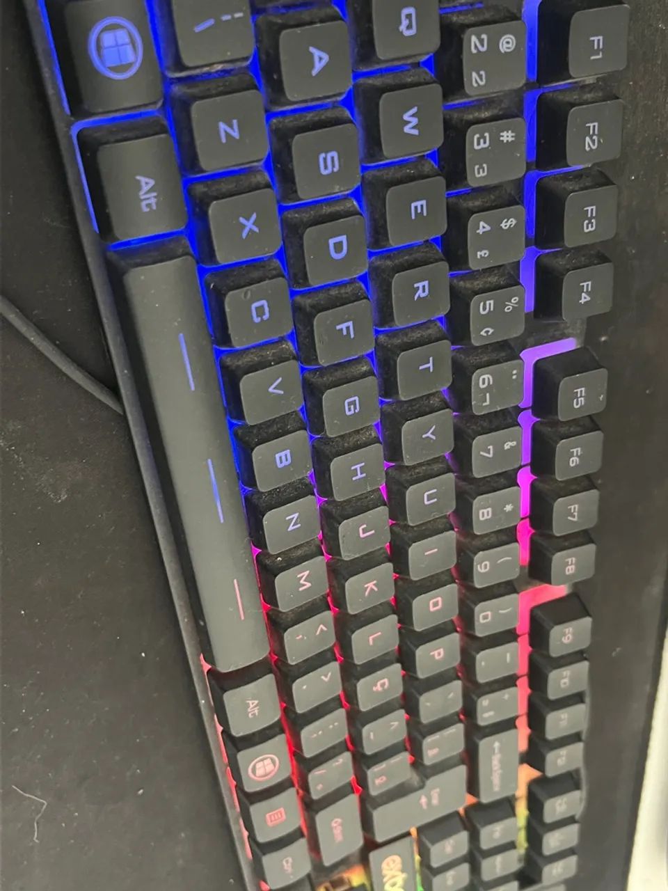 ? KIT TECLADO + MOUSE EXBOM COM LED - Foto 4