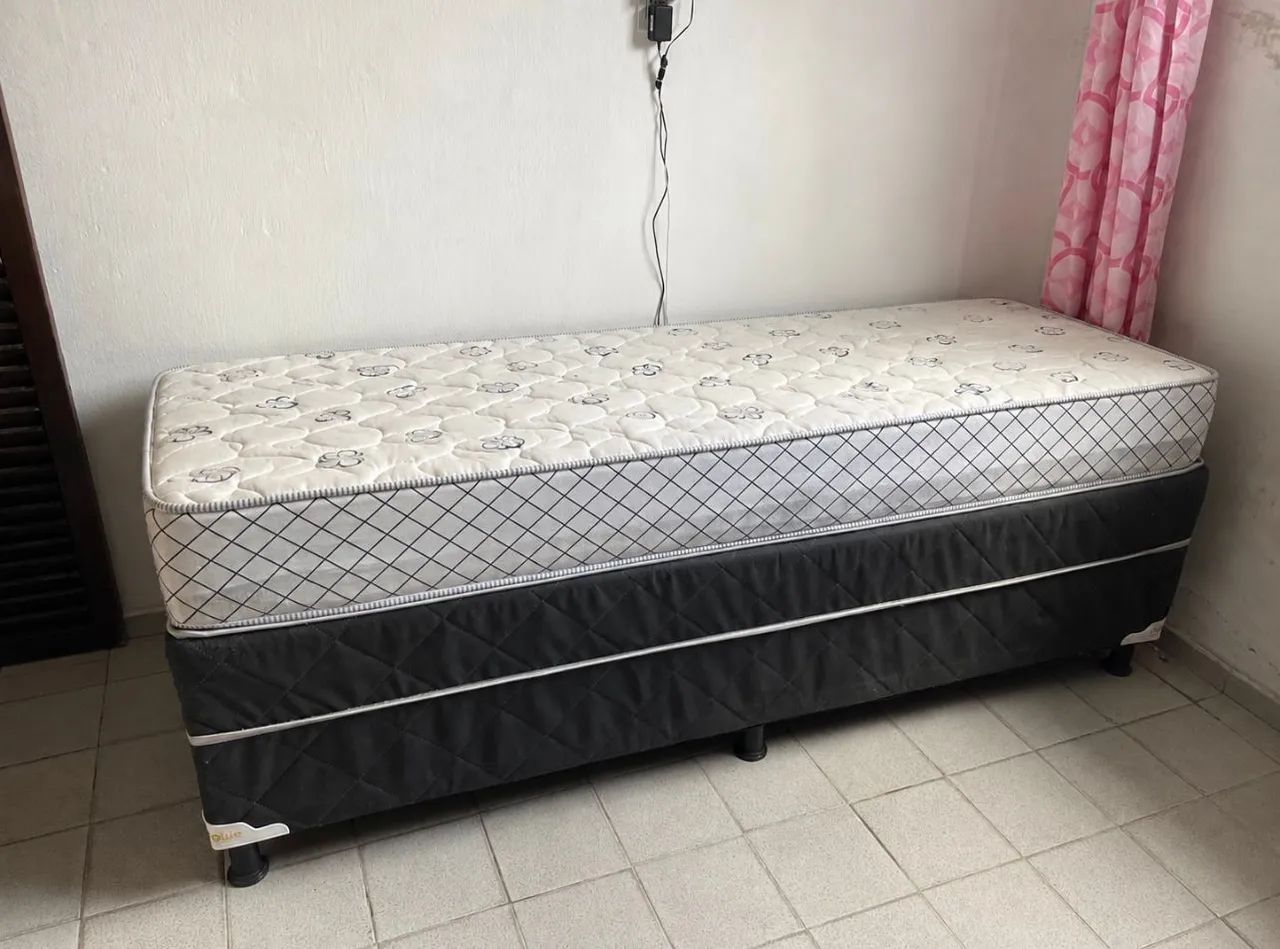 CAMA BOX SOLTEIRÃO (colchão+base)