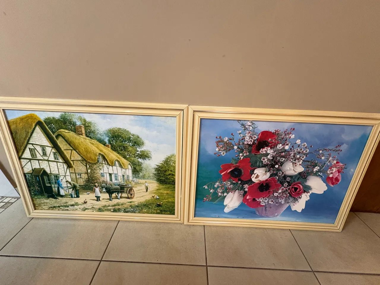 Kit 2 quadros gravura simples 