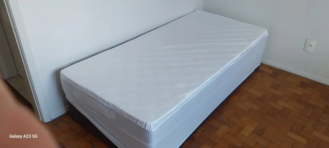 Box e colchão de solteiro da castor novo ( vem com a capa protetora da castor ) - Foto 3