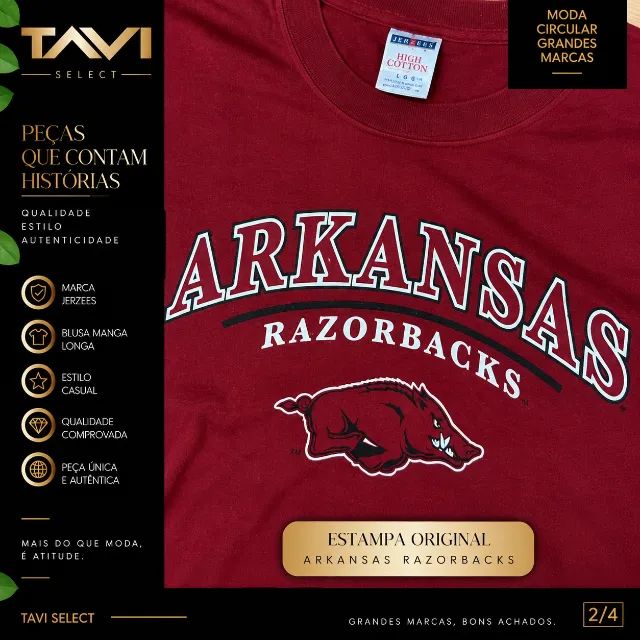 Blusa Arkansas Razorbacks - Foto 4