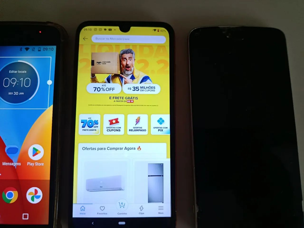 3 Motorolas , E 6 Plus Dual, E 4 Plus Perfeito + Motorola Razer - Foto 5