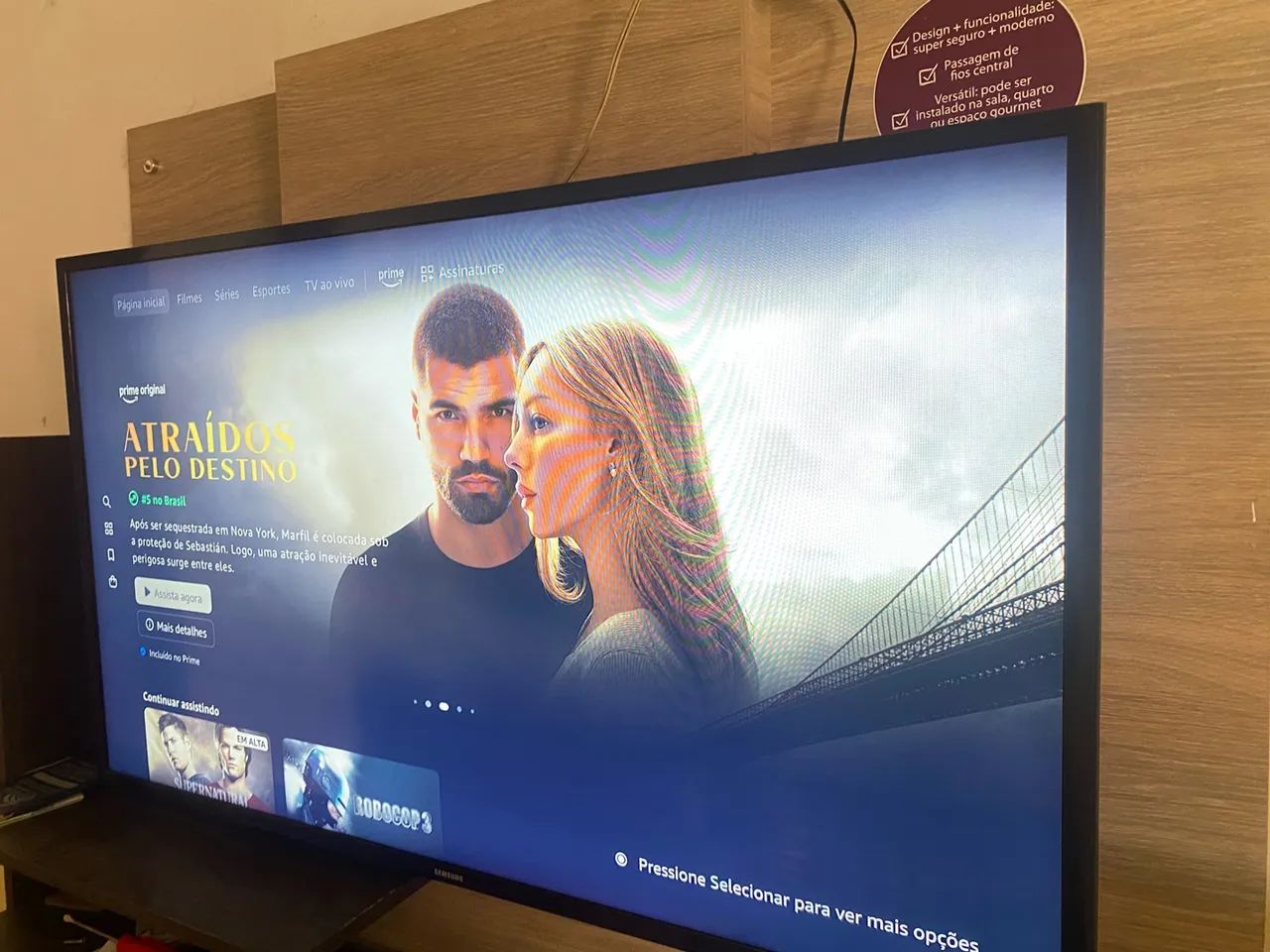 Vendo um tv smart 43 polegadas semi nova com nota fiscal - Foto 2
