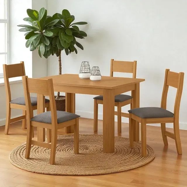 (Em Estoque) Mesa de Jantar Palace com Cadeiras Brisa Grafite