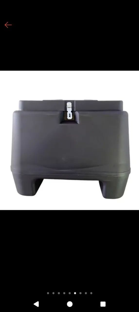Baú 80L + suporte com alongador