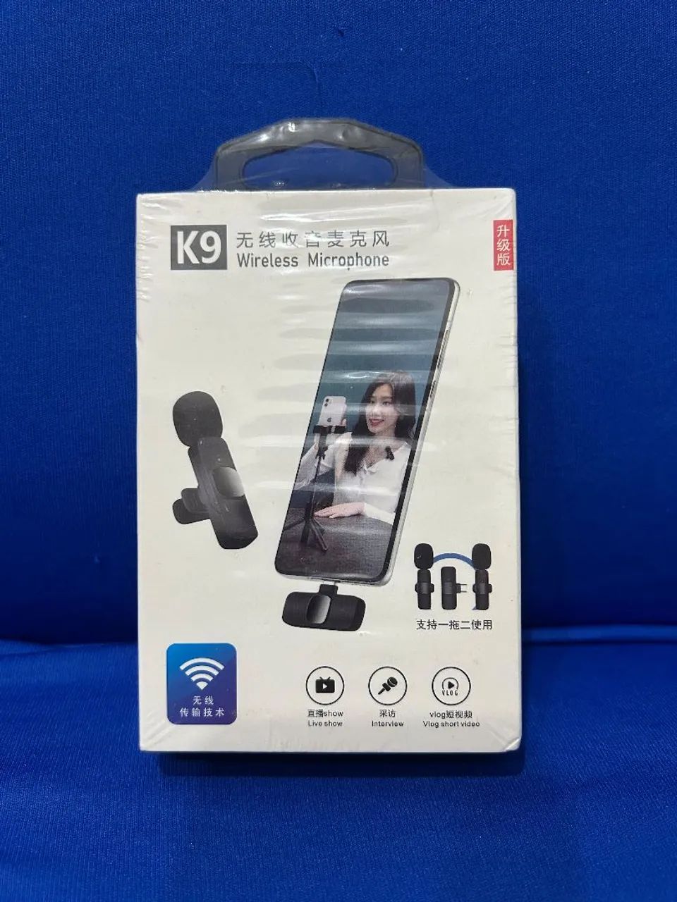 Microfone lapela 2 em 1