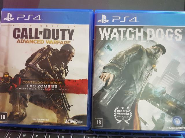 Jogos PS4 Call of Dutty Watch dogs The order
