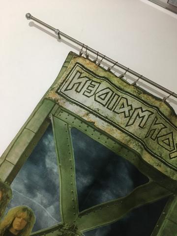 Banner de tecido do Iron Maden vem com a haste devimos e pregadores - Foto 2