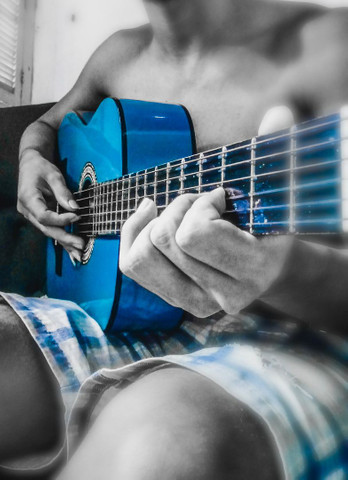 Violão Kashima azul (tamanho médio) - Foto 6