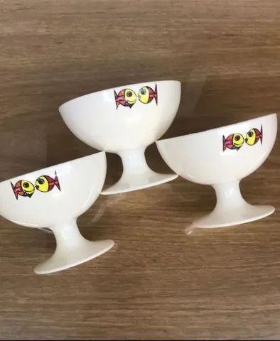 Taças para sobremesa Romero Britto Coleção ilha Caras NOVAS