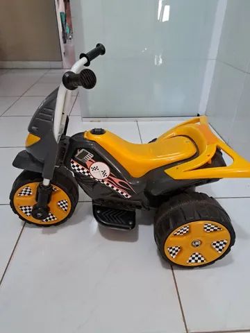 Moto Elétrica Infantil TR1002SC Speed Cinza e Laranja 3km/h