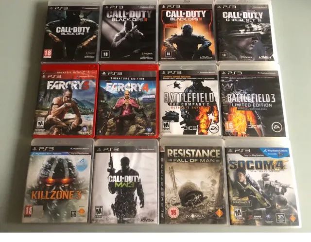 Call of Duty - Battlefield - Jogos de tiro - PS3