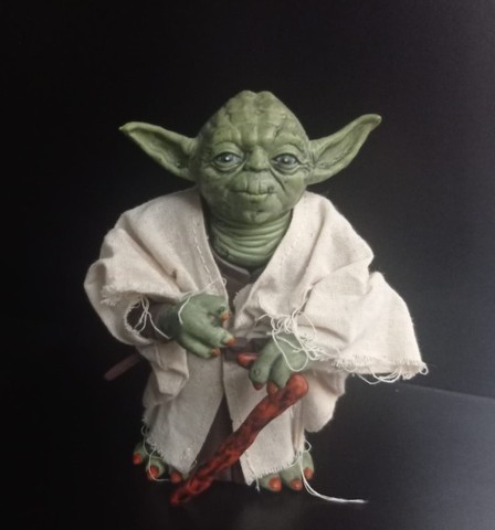 Yoda Start Wars 12cm Com Acessórios