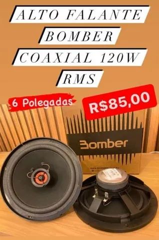 Alto Falante Bomber Coaxial 6 Pol 120w Rms 4 Ohms Fone Porta Carro Veicular Caixa - Foto 2