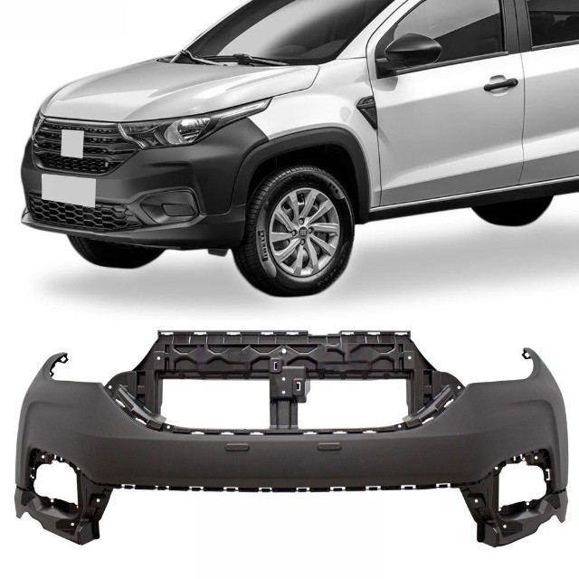 Parachoque Dianteiro Superior Fiat Strada 2021 - Preto - R2A