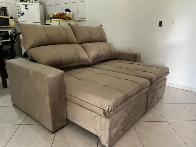 Sofás novos com duplo molejo com os melhores preços vem ver na loja - Foto 2