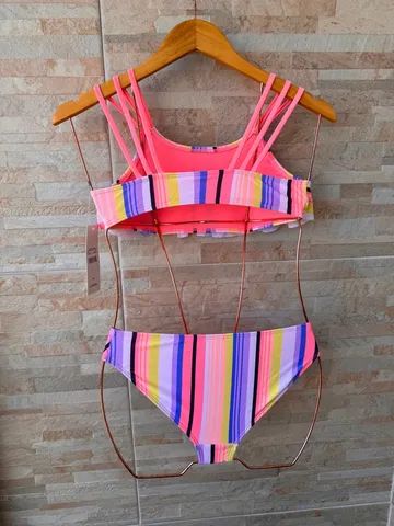 biquíni infantil estampado, tamanho 7/8 anos. - Foto 5