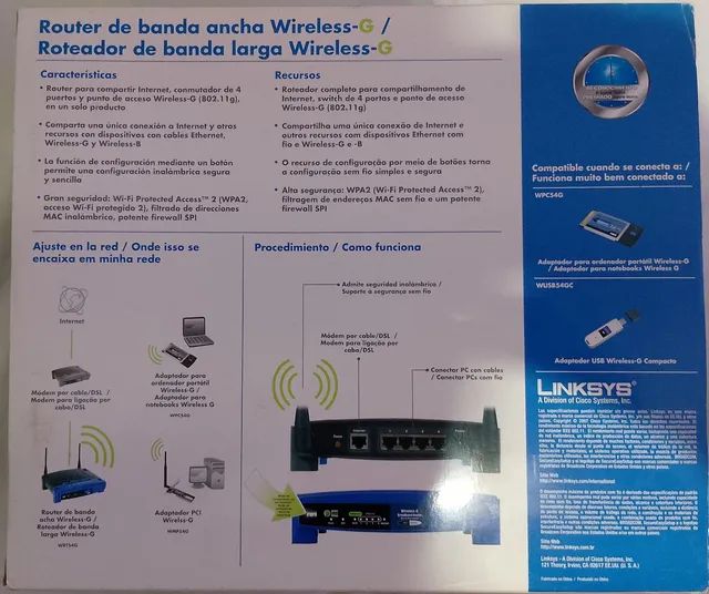 ROTEADOR LINKSYS WIRELESS-G ACCESS POINT WAP54G<br> - Foto 2