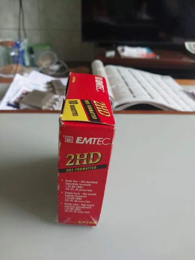 CAIXA COM 9 DISKETTES EMTEC 2 HD.  - Foto 4
