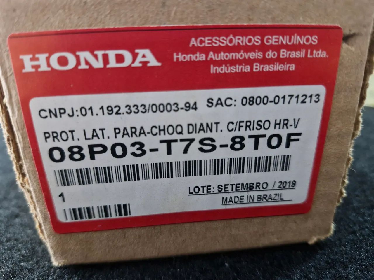 Par Protetor Lateral do Parachoque Dianteiro Genuíno da Honda HRV