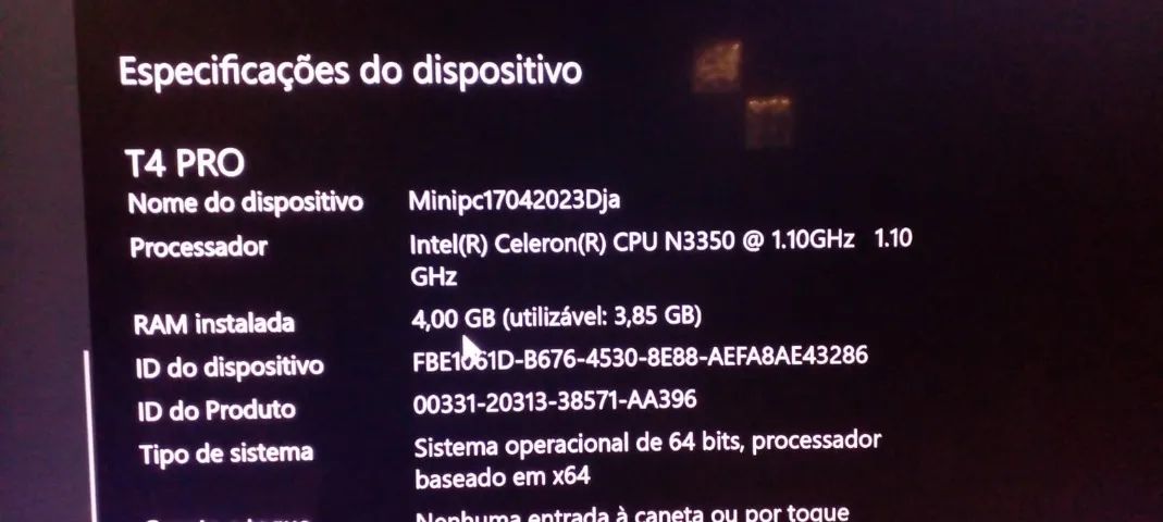 Mini Pc Intel Beelink Windows 10 Intel 4gb Hd 64gb N3350 - Foto 2