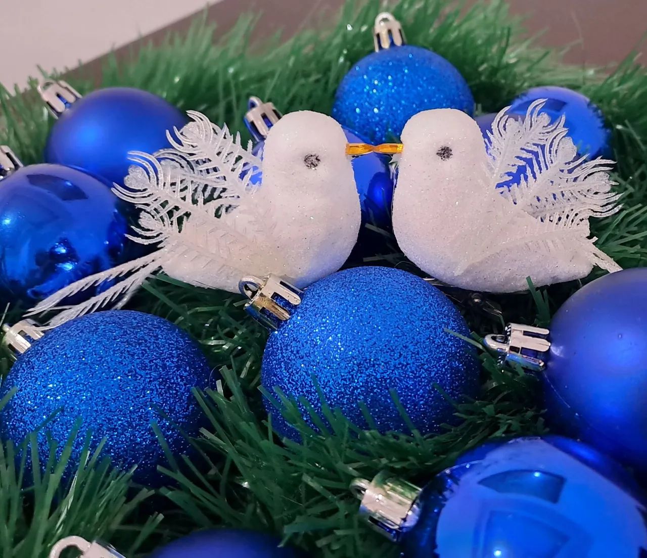 Enfeites de Natal Azul - Pacotes com 12 peças - 5cm - Foto 5
