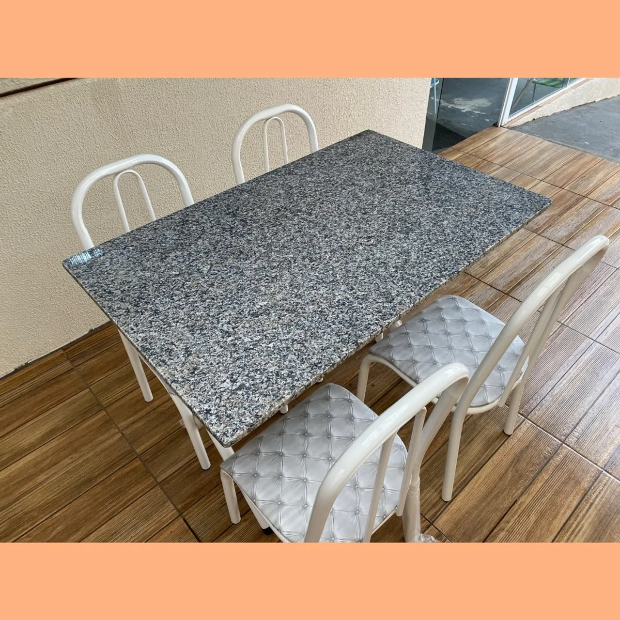Mesa com tampo granito - parcelo e entrego 