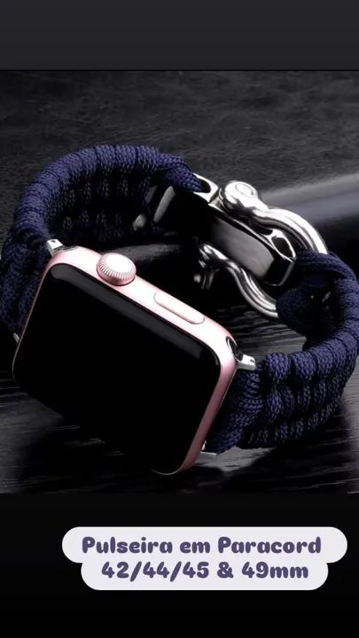 Pulseira Paracord para Apple Watch 42/44/45/46/49mm  - Foto 3