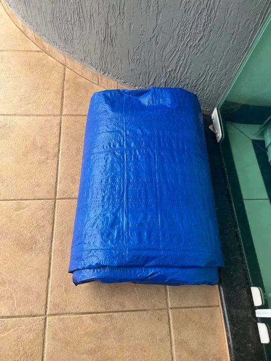Lona politileno azul nova sem uso 