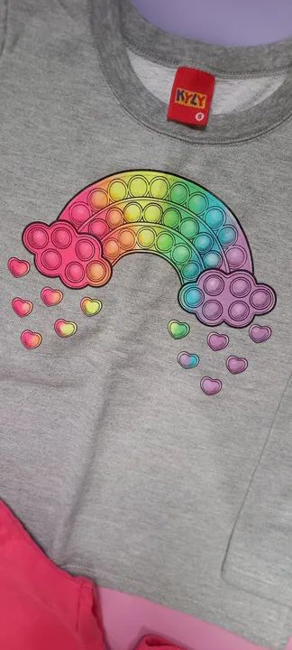 Conjunto Moletom Infantil Pop it Kyly   - Foto 3