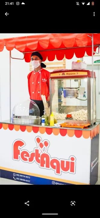 Pipoca e algodão-doce 