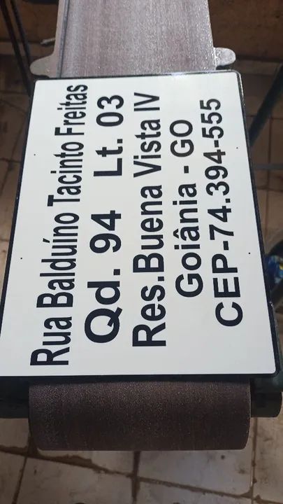 Placa de endereço pronto em 1 hora