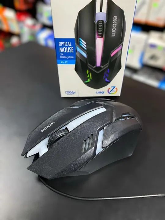 MOUSE GAMER COM ILUMINAÇÃO RGB EXBOM MS-62 - Foto 2