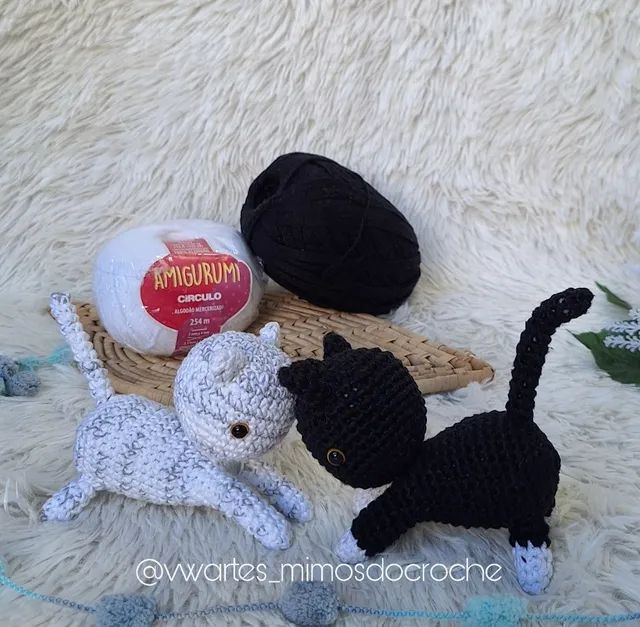 Gatinhos Amigurumi Crochê - Foto 2