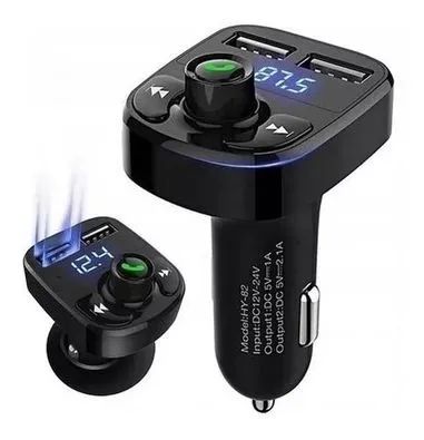 Carregador Receptor Transmissor Veicular Fm Carregador Bluetooth  X8