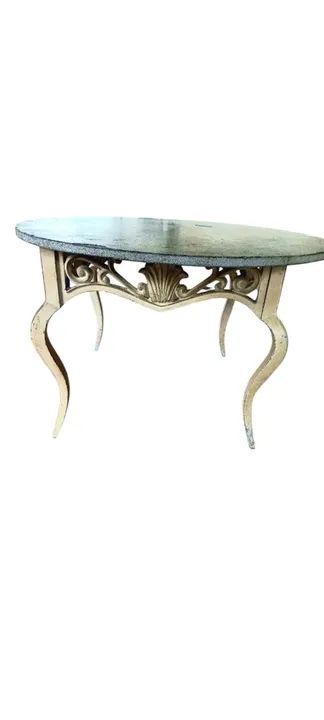 Mesa provençal de centro de metal antiga - Foto 4