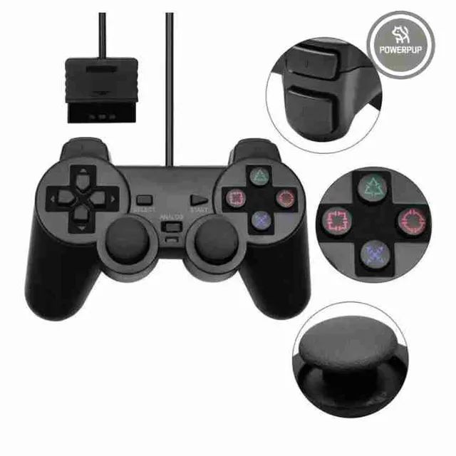 Controle Para PS2 Joystick Console Analógico Com Fio de 1,30mt - Foto 2