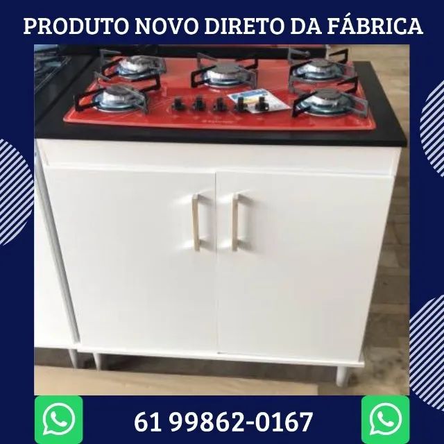 Balcão para cooktop fogão 2 portas - Foto 5