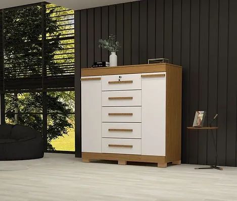 Comoda Diana 100% MDF, C/ Chave e Sapateira - ACP Moveis - Foto 4
